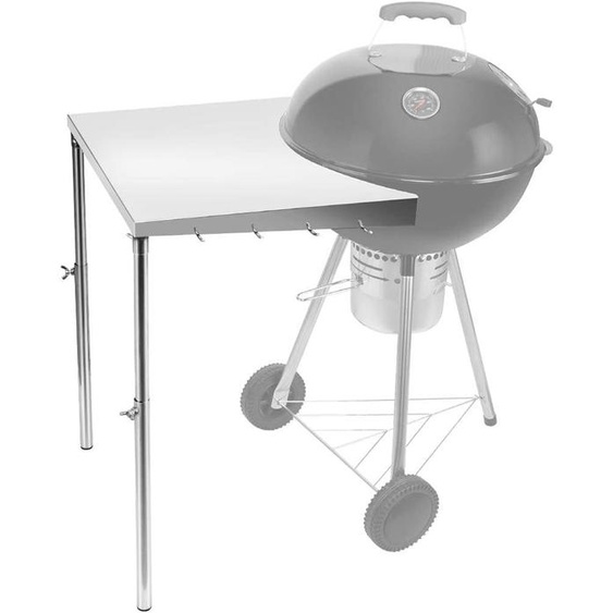 Table dappoint pour barbecue au charbon Onlyfire, table de travail en acier inoxydable amovible, compatible avec tous les barbecues à charbon sphériques Weber de 18 et 22 pouces, et autres modèles