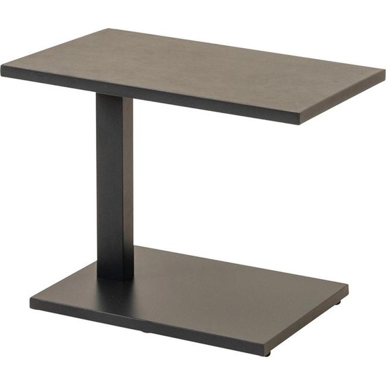 Table dappoint - Réglable - 60x40x46,5/64,5 cm - Aluminium - Pierre frittée