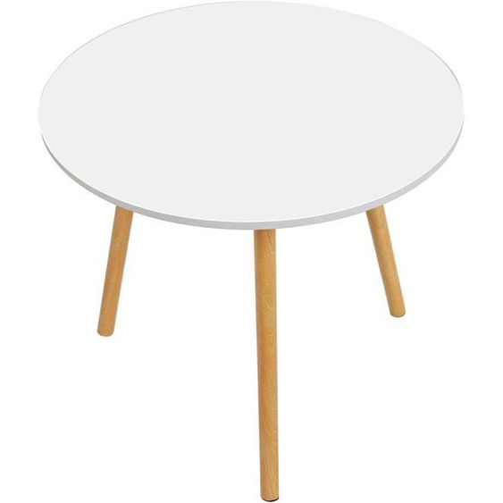 Table dappoint ronde en bois, polyvalente pour la cuisine, le salon ou la chambre