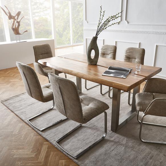 Table-darbre Live-Edge 180x100 acacia nature plateau 5,5 cadre large, Tables de salle à manger, Baumkantenmöbel, Massivholzmöbel, Massivholz