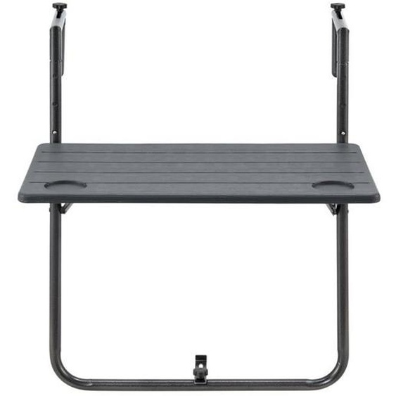 Table de balcon suspendue badolato rabattable et reglable en hauteur 83,5 x 60 x 60 cm