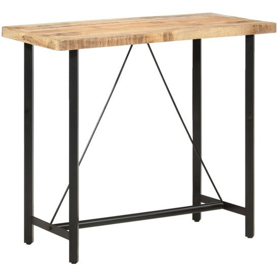 Table de bar 120x58x107 cm Bois de manguier brut