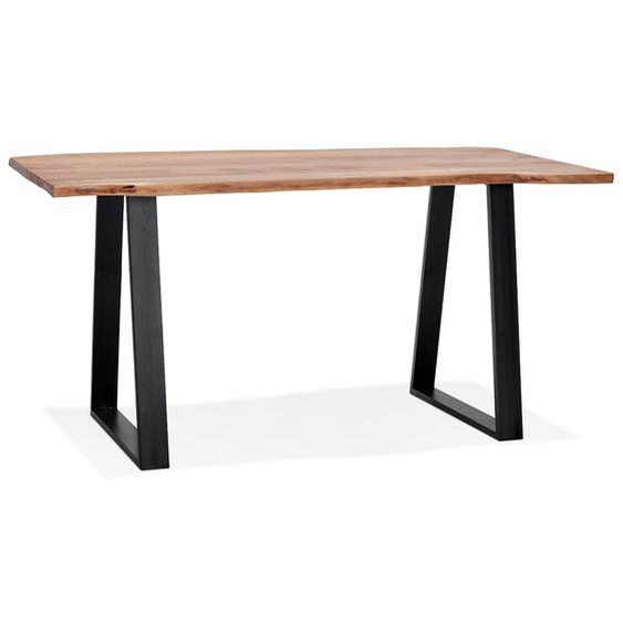 Table de bar haute RAFA en bois massif et métal - 200x95 cm