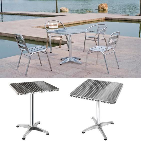 Table de bar - Non spécifié - Hauteur réglable 70/110 cm - Gris - Meuble de jardin - Rectangulaire