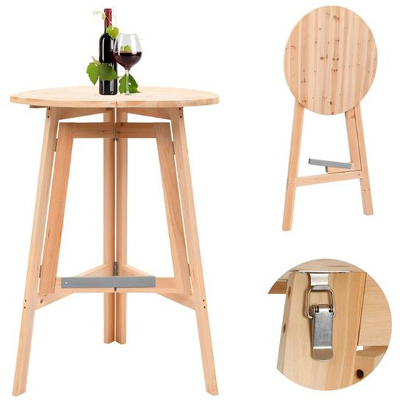 Table de bar pliable 78 cm Bois de sapin