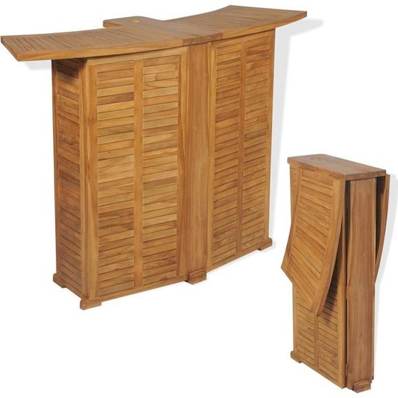 Table pliable de bar 155x53x105 cm Bois de teck solide