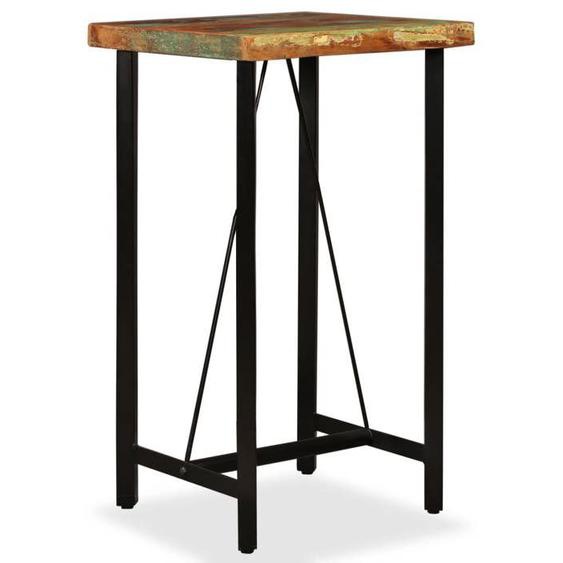 Table de bar - VIDAXL - Bois de récupération massif - Laqué - Noir - Industriel