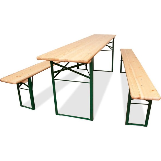 Table de bière et bancs Festzeltgarnitur 3tlg 191257