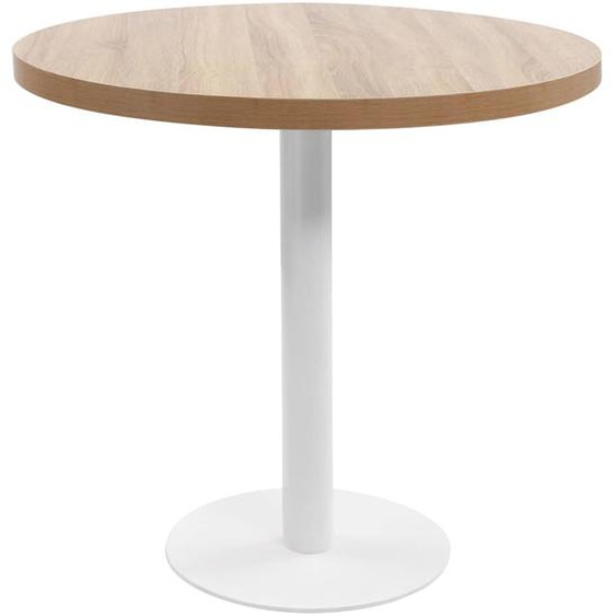 Table de bistro marron clair 80 cm MDF