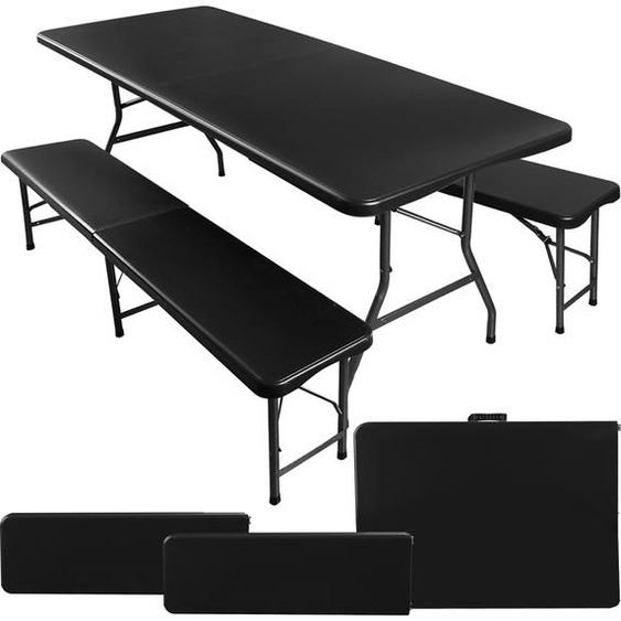 Table de camping Meubles de pique-nique valise 180x74x74cm incl. 2 bancs17966