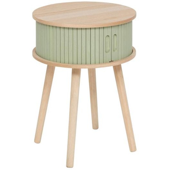 Table De Chevet 2 Portes - Nysos Beige - Vert