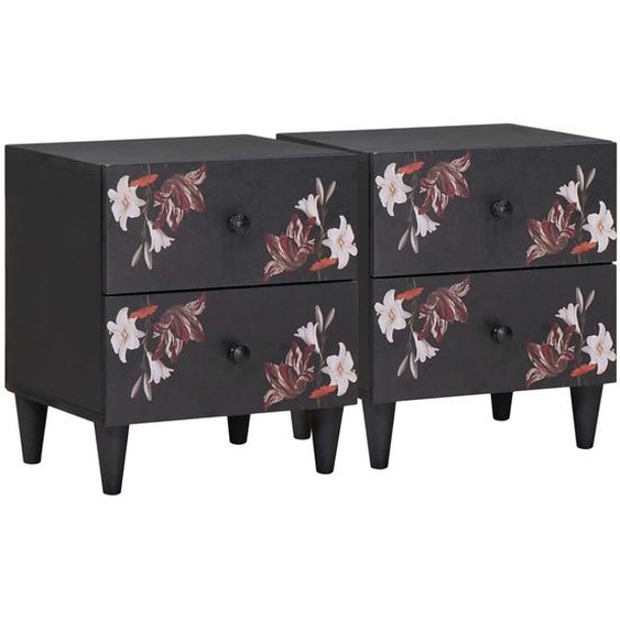 Table de chevet avec tiroir 2 pcs Marron 40 x 33,5 x 46 cm