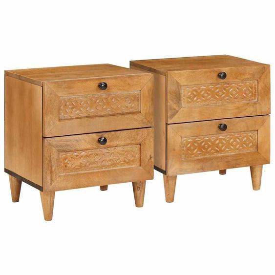 Cabinet de chevet 2 pcs Marron Clair 40 x 33 x 46 cm
