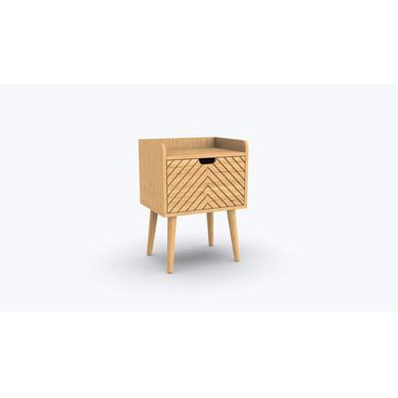 Table de chevet bois Alba 1 tiroir - Lot de 2