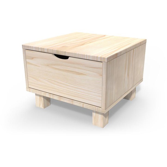 Table de chevet bois Cube + tiroir