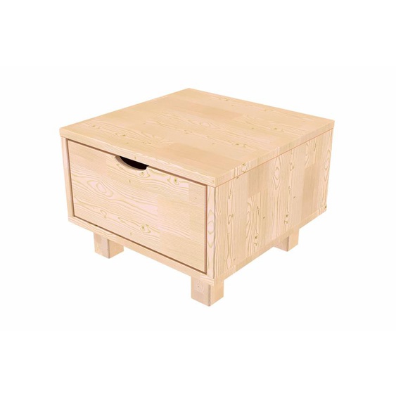Table de chevet bois Cube + tiroir