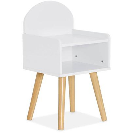Table De Chevet Chambre Enfant Décor Bois Nephos Blanc