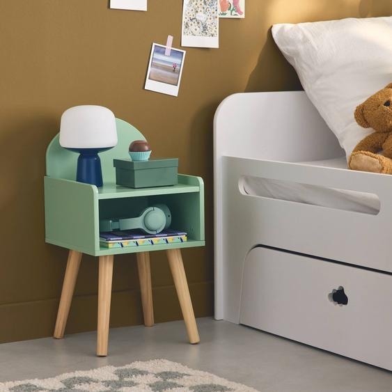 Table De Chevet Chambre Enfant, Pieds En Pin Vert