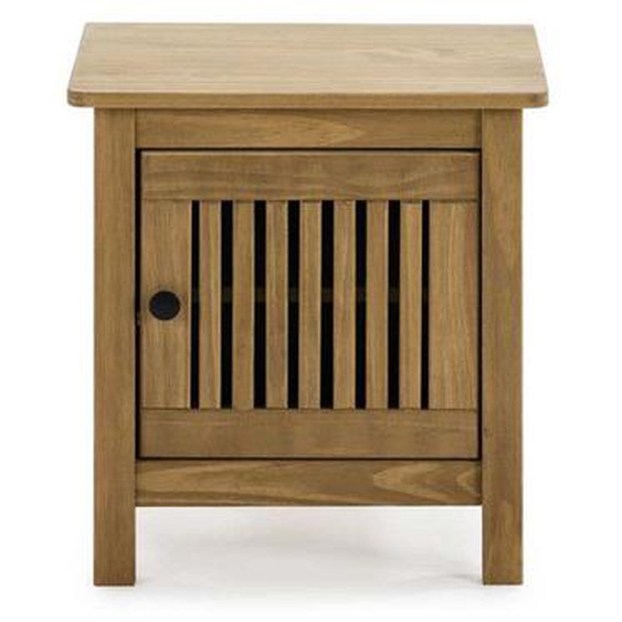 Table de chevet en bois massif de Pin - BRANU - 1 porte - teinte miel