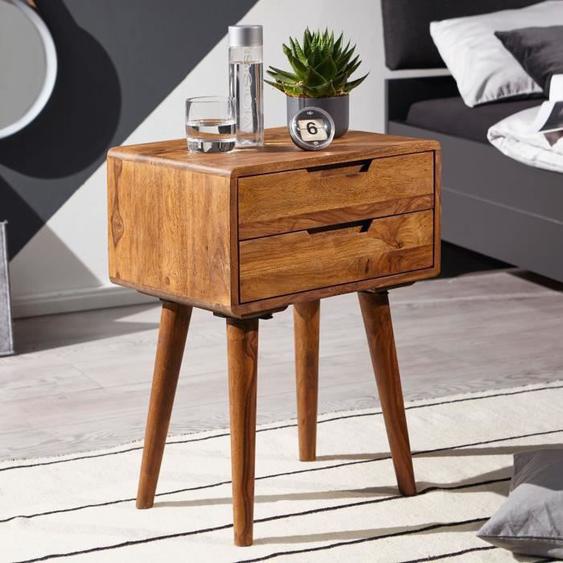 WOHNLING Sheesham table de chevet en bois massif table de chevet table de chevet