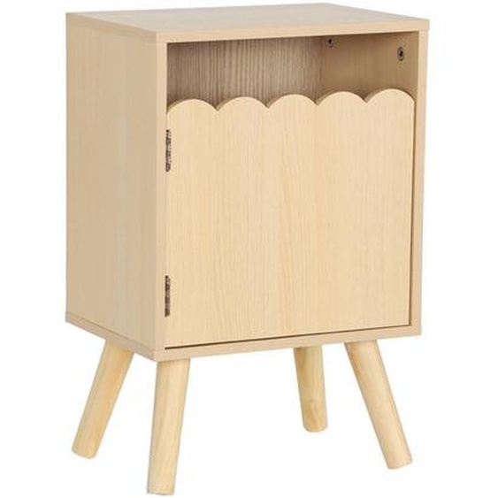 Table De Chevet Enfant Décor Bois 1 Porte Azur Naturel