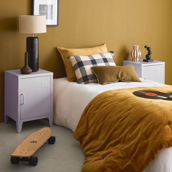 Table De Chevet Industrielle Métal 1 Porte (lot De 2) Soho Lilas