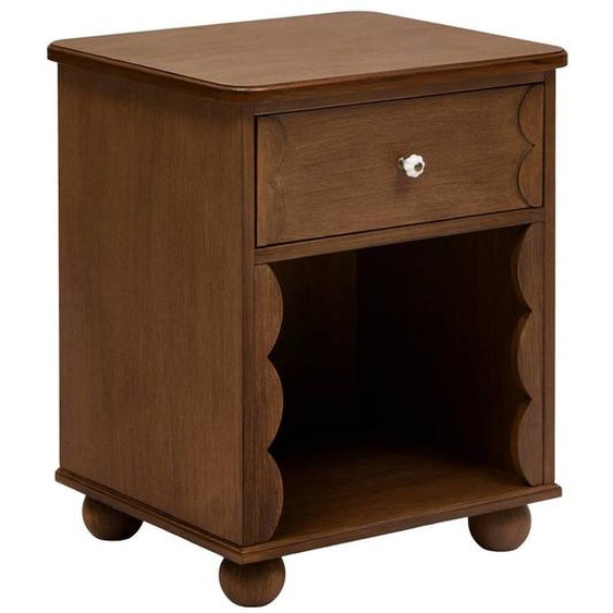 Table De Chevet Rectangulaire Avec Tiroir - Mona Marron