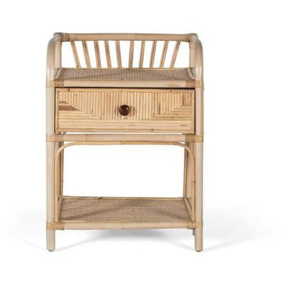 Table de chevet rotin simplicité et naturel
