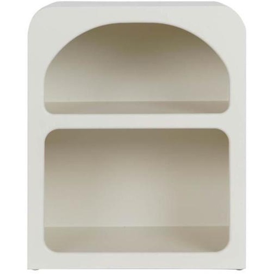 Table de chevet, table de nuit en bois de sapin et MDF coloris blanc - Longueur 45 x Profondeur 40 x hauteur 55 cm