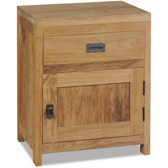 Table de chevet teck massif 40x30x50 cm