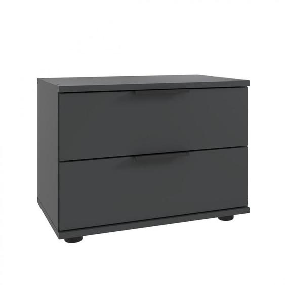 Table de chevet  TILBURG 2 tiroirs graphite