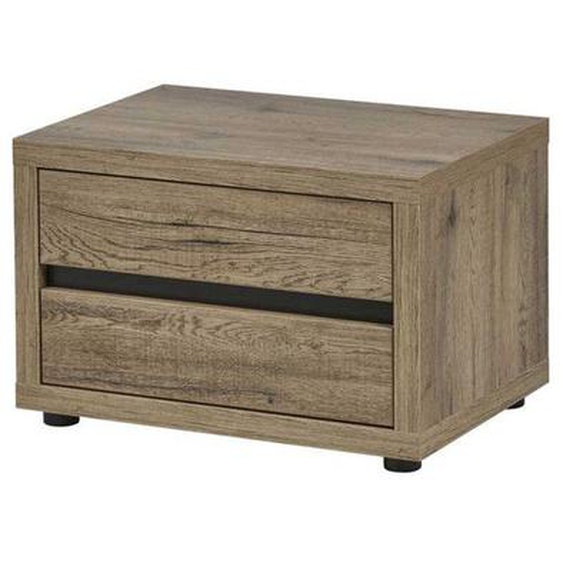 Table de chevet - TOUSMESMEUBLES - NIKITO - 1 tiroir - Chêne moyen - Design contemporain