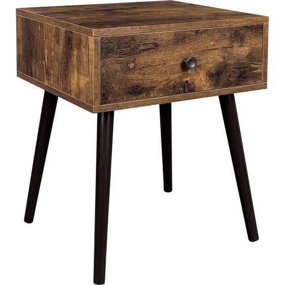Table de chevet, vintage, marron