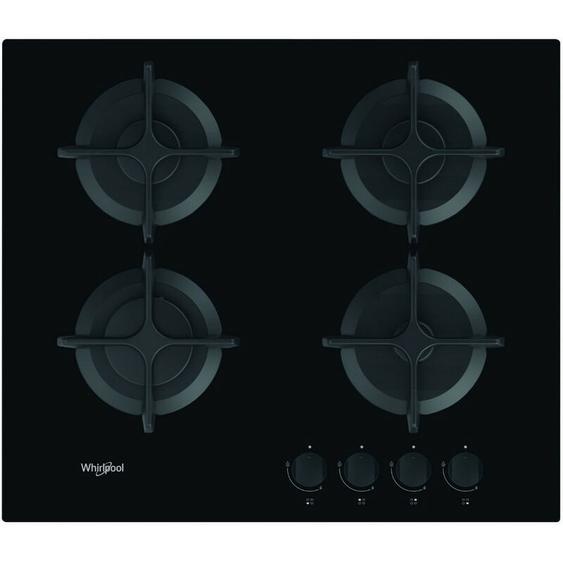 Table de cuisson gaz 60cm 4 feux noir Whirlpool gob616nb