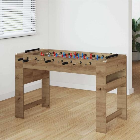 Table de Foosball Chêne artisanal 125 x 60,5 x 80 cm