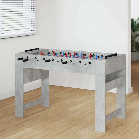 Table de Foosball Gris béton 125 x 60,5 x 80 cm