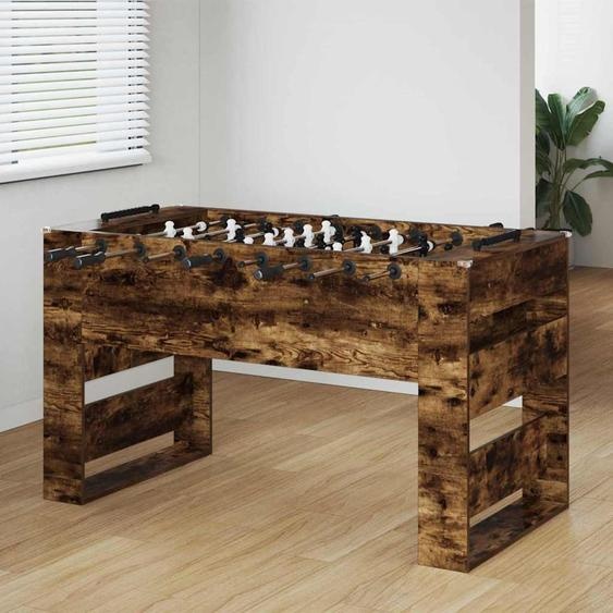 Table de Football 2 pcs Chêne fumé 146,5 x 74 x 85 cm