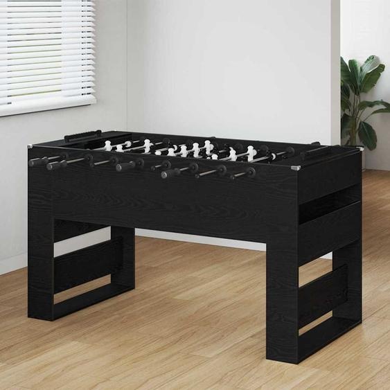 Table de Football 2 pcs Chêne noir 146,5 x 74 x 85 cm