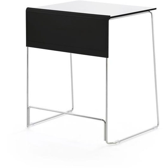 Table de formation empilable Junior 66,5 x 52,5 cm - Blanc / Pieds chromés