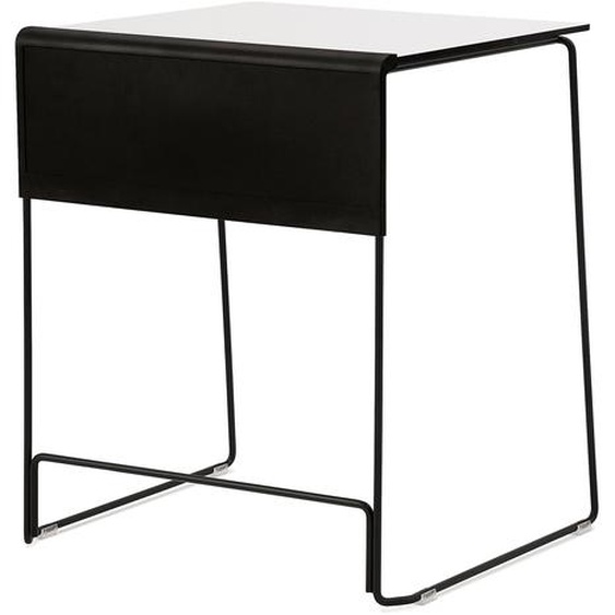 Table de formation empilable Junior 66,5 x 52,5 cm - Blanc / Pieds noirs