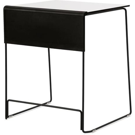 Table de formation empilable Junior 66,5 x 52,5 cm - Blanc / Pieds noirs