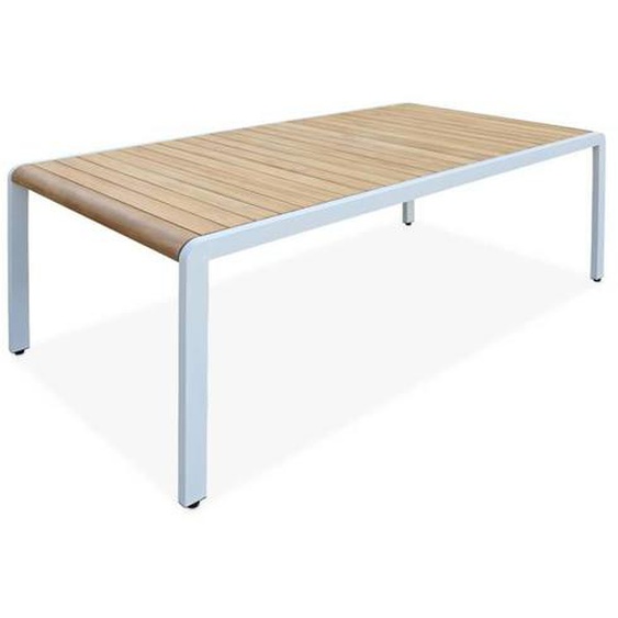 Table de jardin acier et teck 8 places Semeti