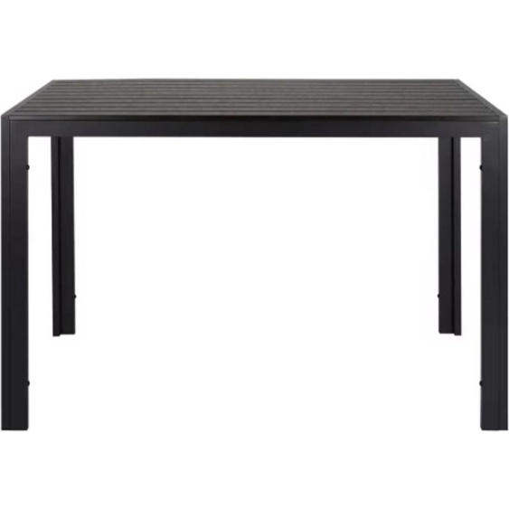 Table de jardin aluminium 110x70x73cm - Noir - Plateau de table WPC - Rectangulaire - Résistant aux intempéries - Outdoor - Pour jardin, terrasse & balcon