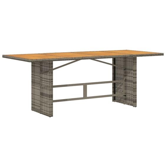Table de jardin et dessus en bois dacacia gris résine tressée