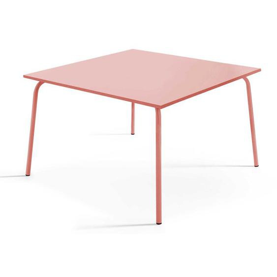 Table de jardin carrée en acier argile 120 cm Palavas Oviala