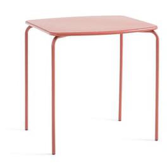 Table de jardin carrée en métal acier, Dune