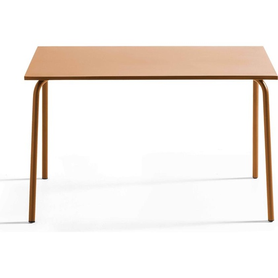 Table de jardin en acier 120 x 70 cm caramel - Oviala Palavas