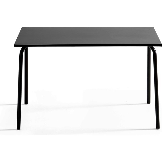 Table de jardin en acier 120 x 70 cm noir - Oviala Palavas