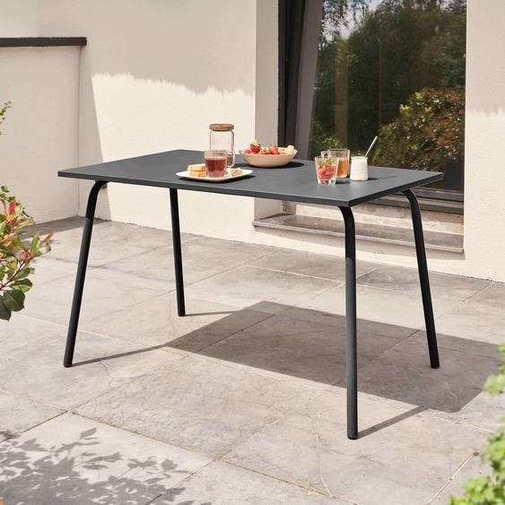 Table de jardin en acier gris - Oviala Palavas