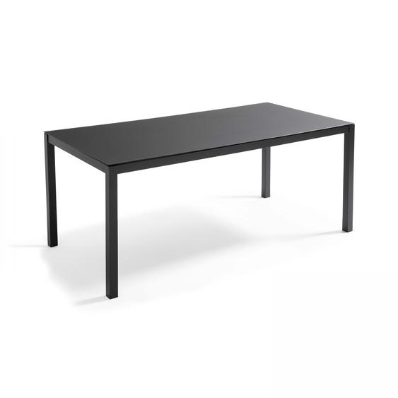 Table de jardin en aluminium 8 places 180 cm noir - Oviala Ajaccio